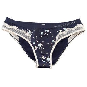 Victoria’s Secret Pink 2015 Sz L NWT Cheekini underwear panties, gray and floral